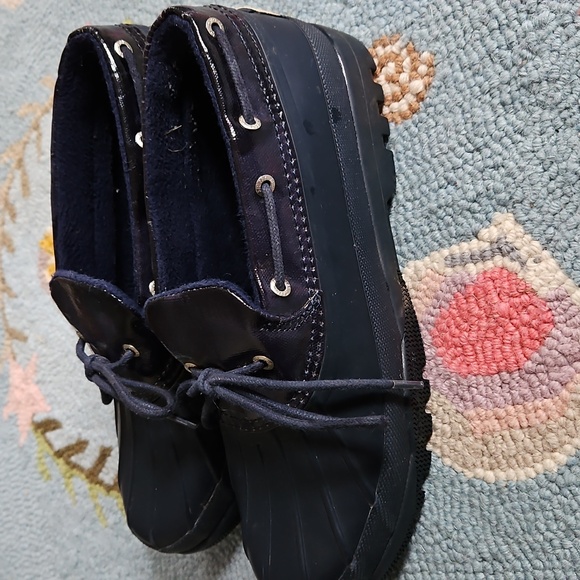 Speery Top Sider Bavy Blue Duck Boots - Picture 2 of 6